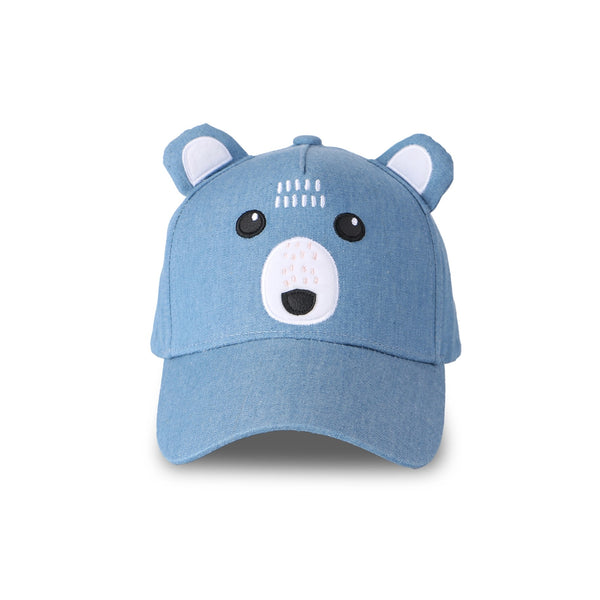 Kids UPF50+ 3D Cap - Bear Chambray