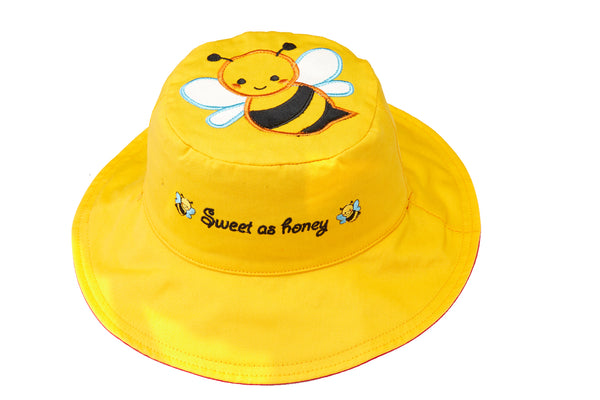 Kids UPF50+ Sun Hat - Bee/Ladybug