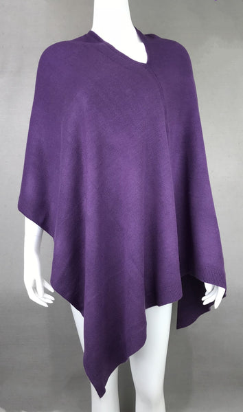 LADIES PONCHO – PURPLE HUES