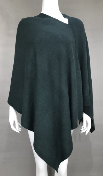 LADIES PONCHO – GREEN HUES