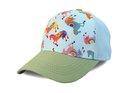 Kids Printed Ball Cap - Horses