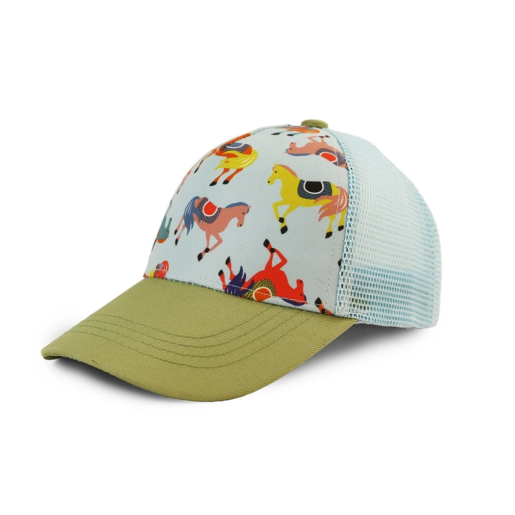 Kids Printed Ball Cap - Horses