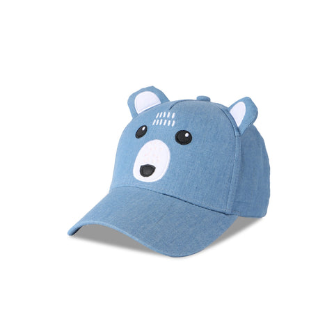 Kids UPF50+ 3D Cap - Bear Chambray