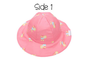 Kids' Patterned Sun Hat - Mermaid/Seahorse