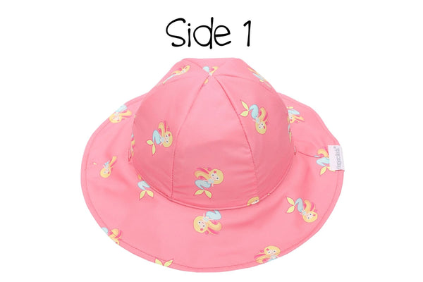 Kids' Patterned Sun Hat - Mermaid/Seahorse