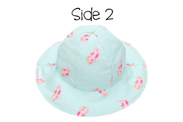 Kids' Patterned Sun Hat - Mermaid/Seahorse
