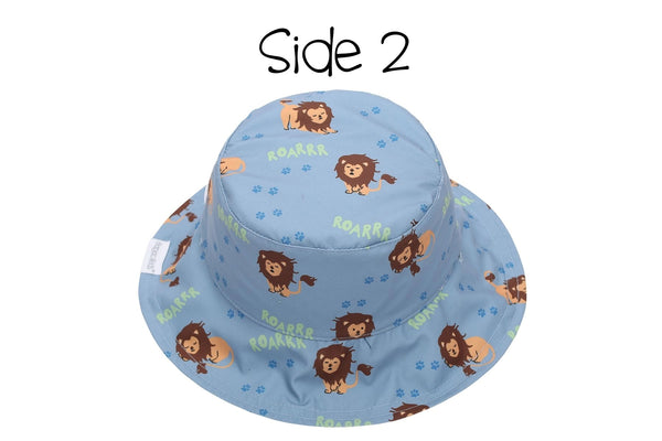 Kids' Patterned Sun Hat - Lion/Monkey