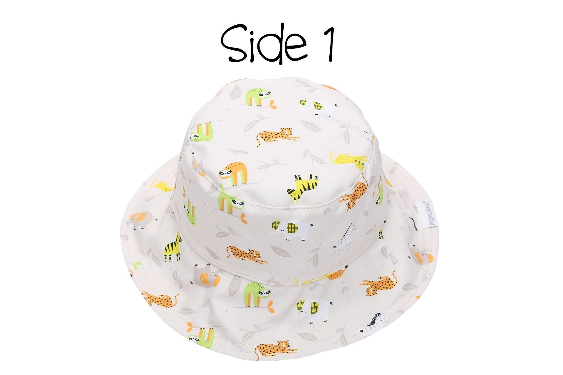 Kids' Patterned Sun Hat - Green Zoo