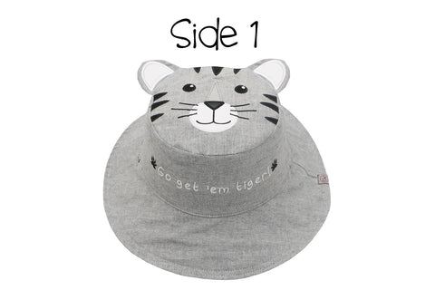 Kids UPF50+ Sun Hat - Tiger/Safari