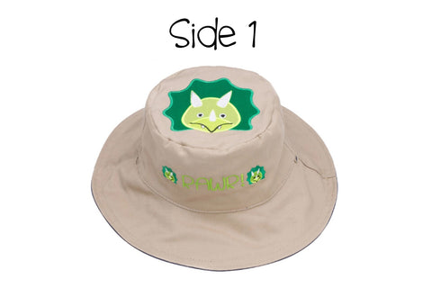 Kids UPF50+ Sun Hat - Dinosaurs