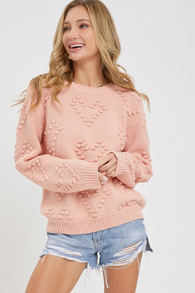 HEART SWEATER (TEXTURED)