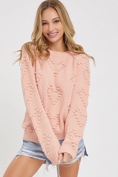 HEART SWEATER (TEXTURED)