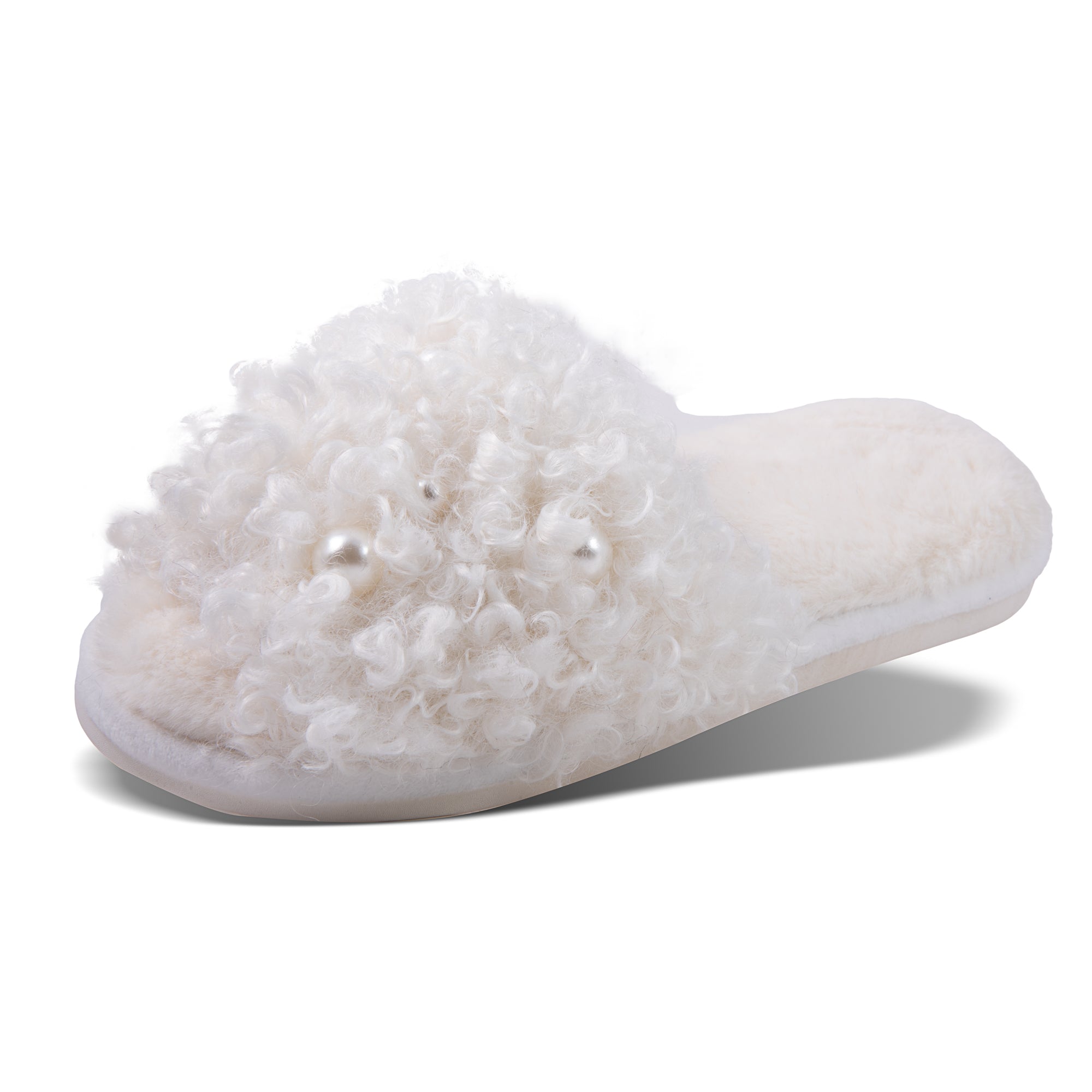 Fuzzy Pearl Bridal Slipper Robed With Love, 53% OFF