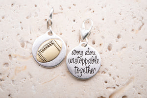 Heartfelt Emotions Silver 2-Tone Medallion - Football