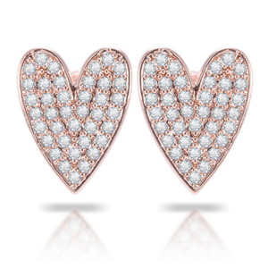 Ice Blu Oblong Heart Earrings