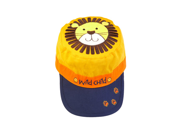 Kids' Reversible Caps - Lion/Monkey