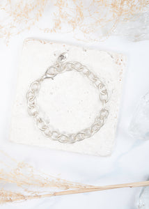 Heartfelt Emotions Chain Bracelet - Matte Silver