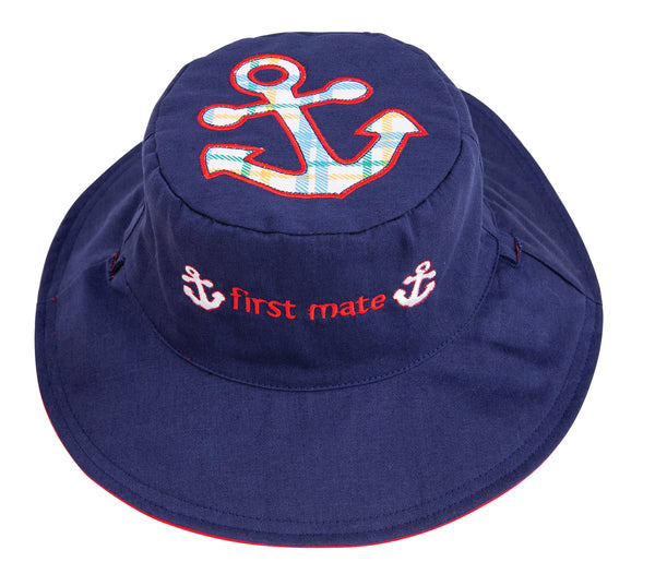 Kids' Sunhat - Anchor/Sailboat