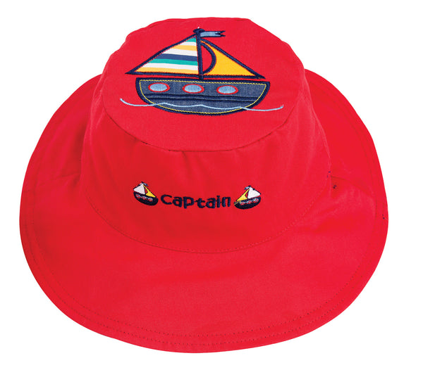 Kids' Sunhat - Anchor/Sailboat