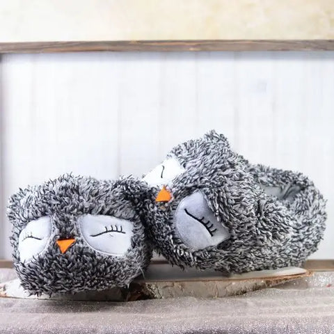 ADULT OWL SLIPPERS
